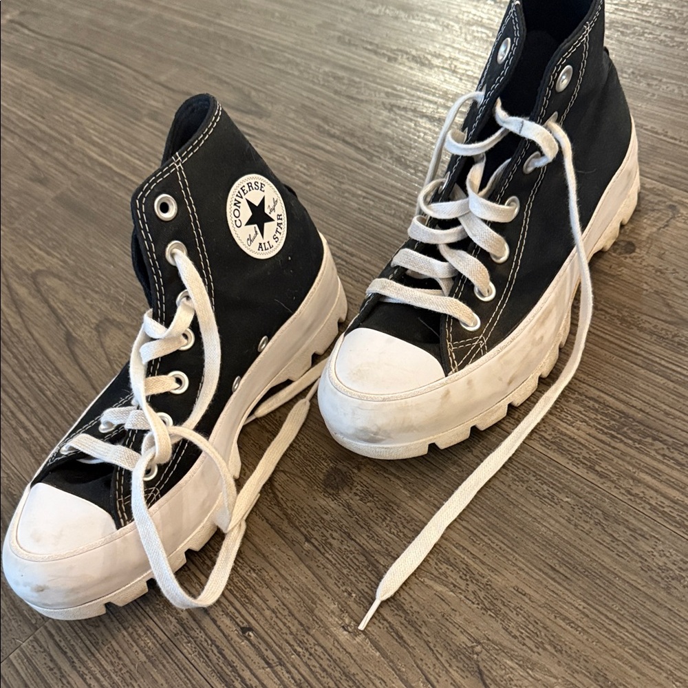 Converse Kids Black and White High-Top Sneakers